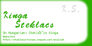 kinga steklacs business card